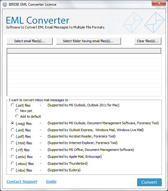 Import EML files to Microsoft Outlook 7.3.3 full